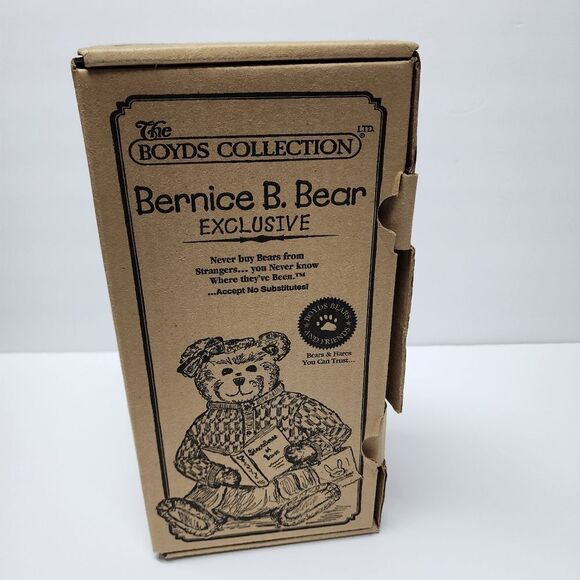 Boyds Bears Bernice B. Bear With Tag And Box - Picture 9 of 10